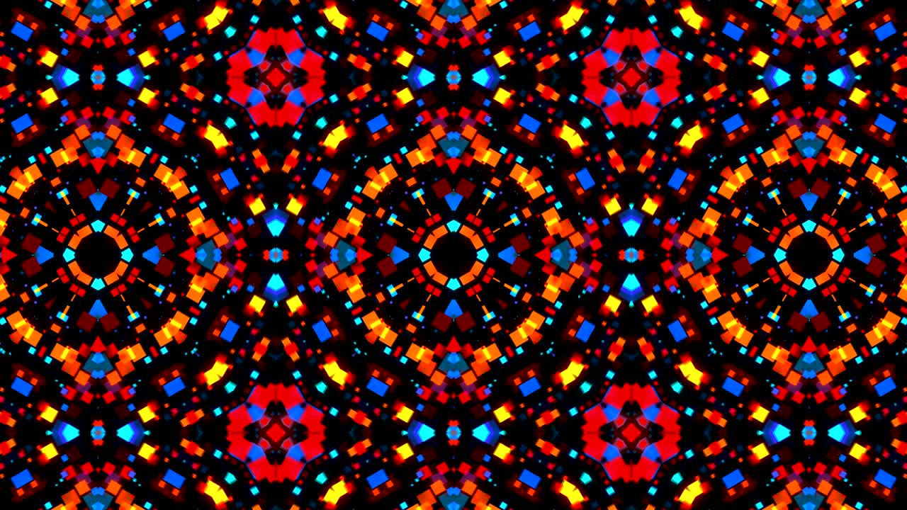 fondo de video caleidoscópico colorido. telón de fondo abstracto