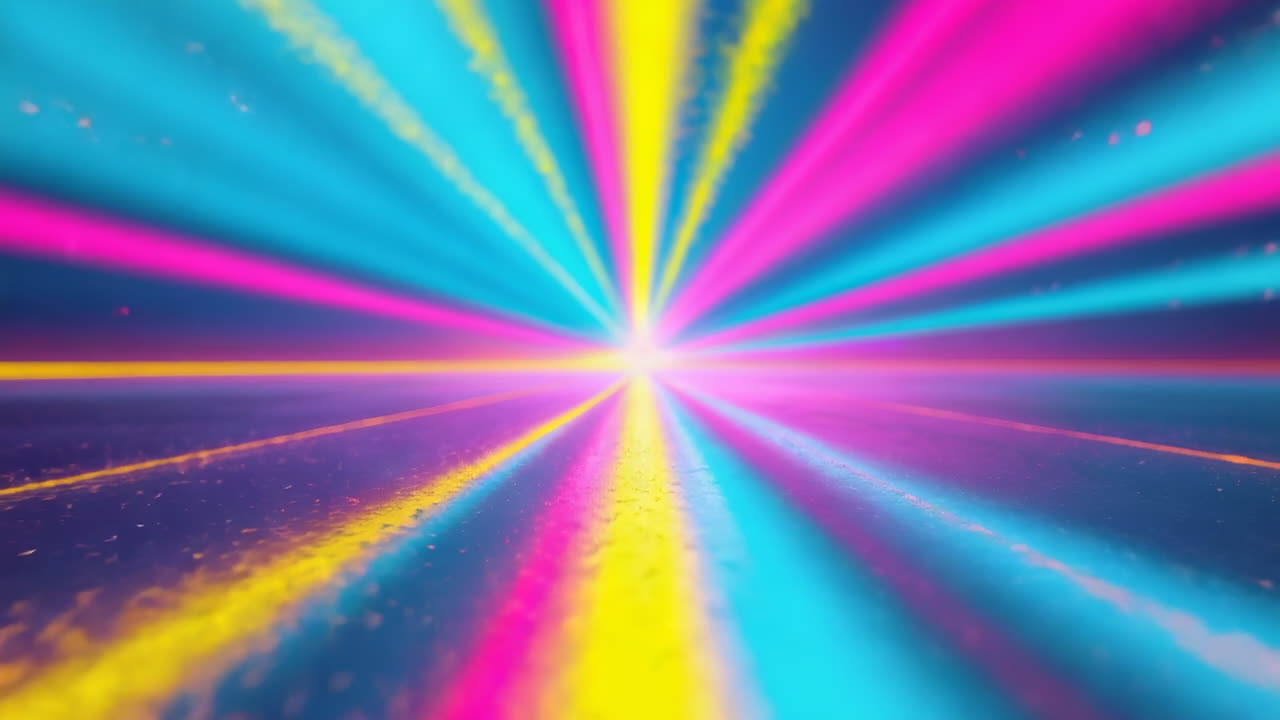 Abstract Neon Light Rays Background