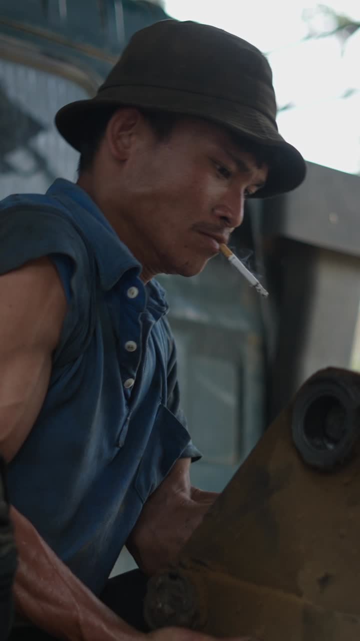 Mechanic repairing a vehicle