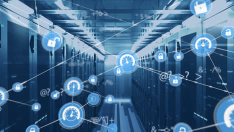 animation of network of connections over computer servers