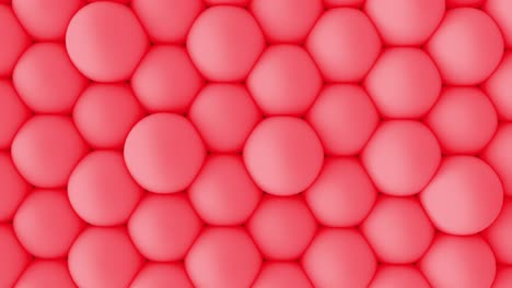 abstract 3d formas suaves bolas rojas animación de pared. 4k imágenes de bucle.