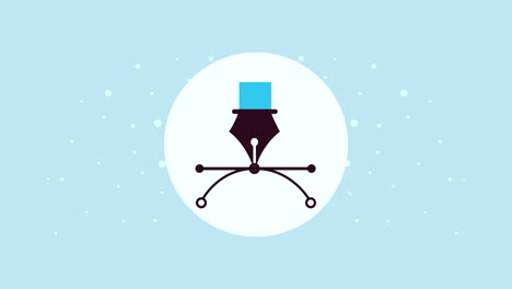 diseño gráfico animación de herramientas de pluma