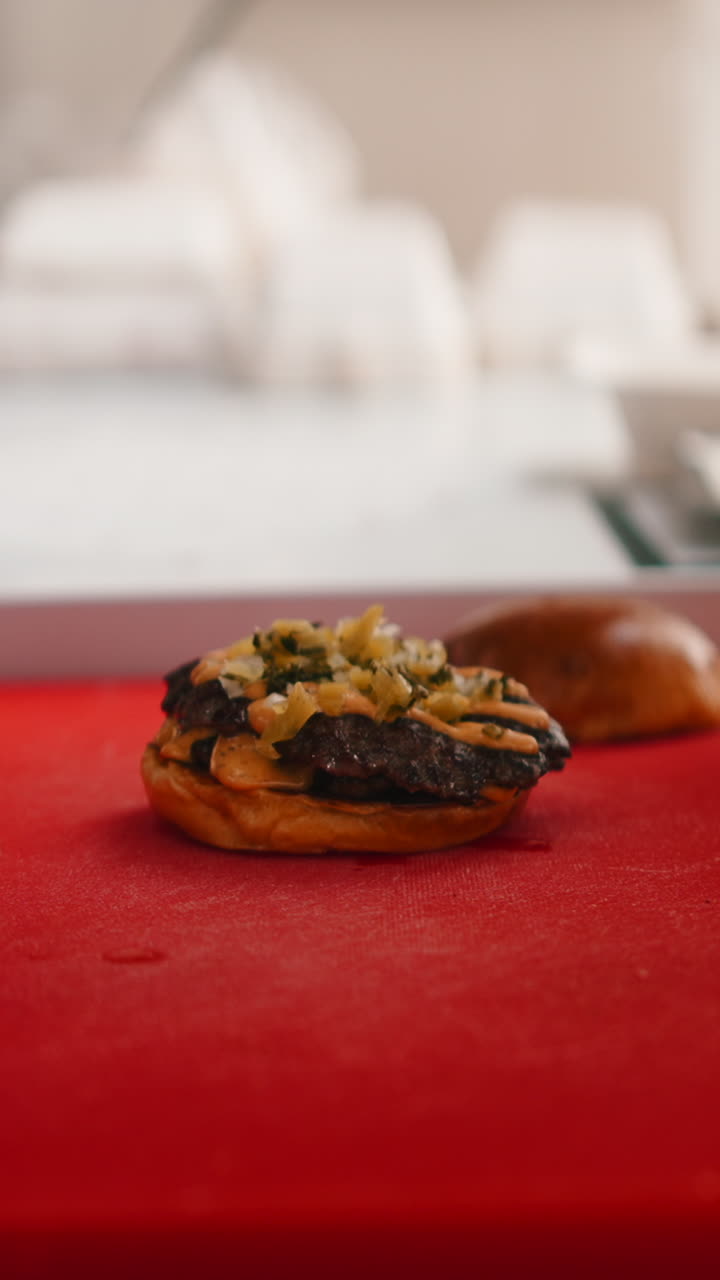 preparación de las hamburguesas