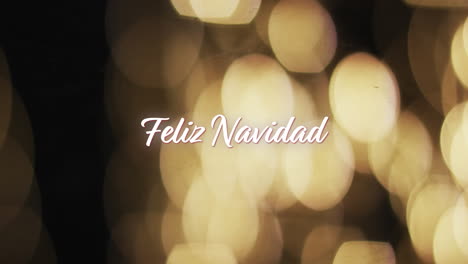 Animation-of-feliz-navidad-text-over-yellow-spots-of-light-background