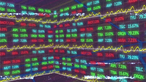 animation of digital interface with financial data processing