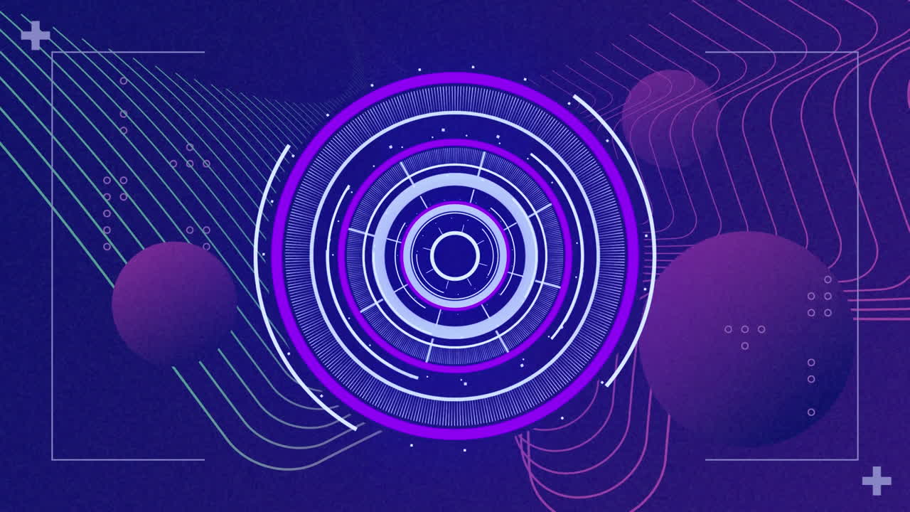 Animation of scope scanning with white markers over mesh