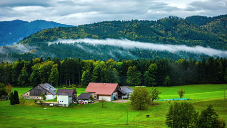 beautiful nature, house in the mountains