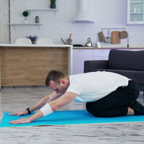 warm-up at home on mat. warm-up at home on mat before sportexercises