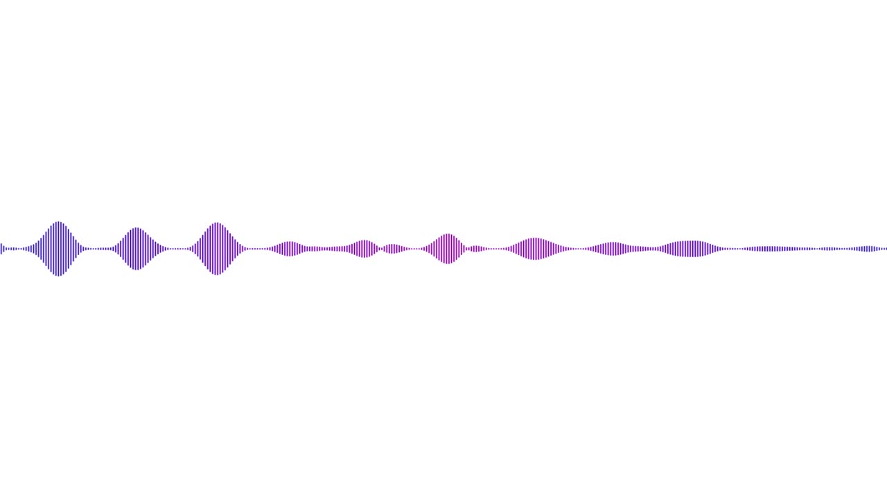 Colorful Audio Equalizer Animating on White Background