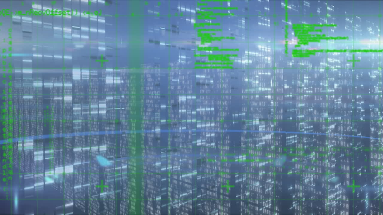 Animation of data processing over computer servers