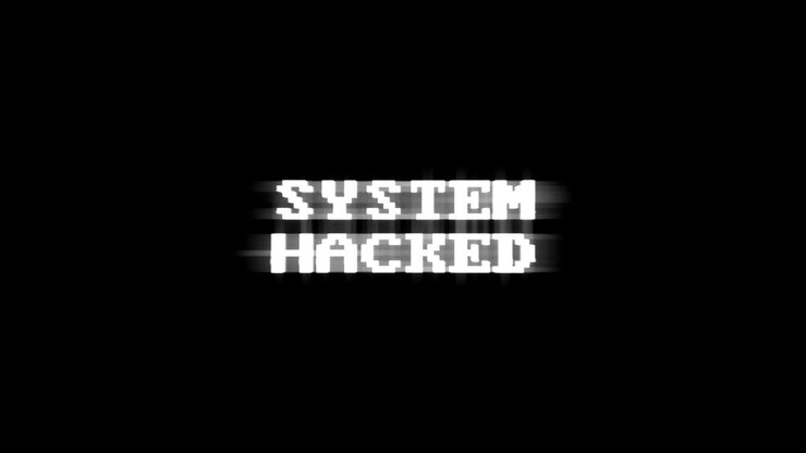 SYSTEM HACKED Glitch Text Animation (3 Versions with Alpha Channel), Old Gaming Console Style, Rendering, Background, Loop