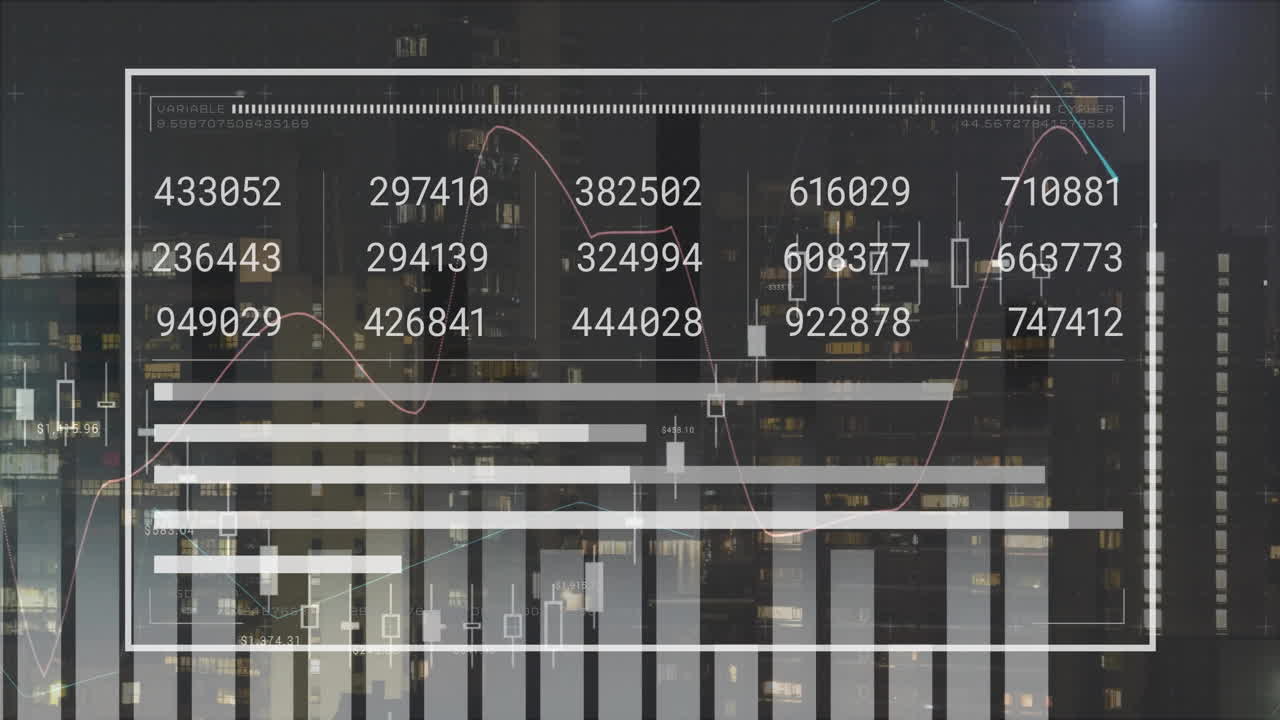 animación del icono del candado sobre la pantalla con procesamiento de datos