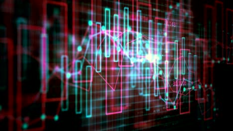 4k gráficos y cifras financieras.