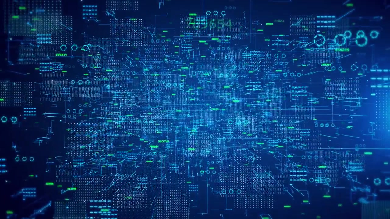 Virtual technology and metaverse digital data network and blockchain virtual reality connection