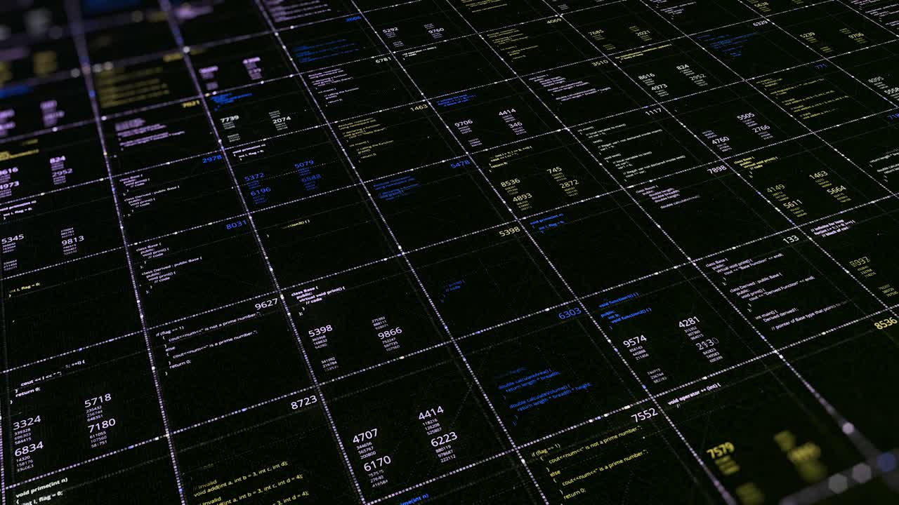 anzeige von abstrakten digitalen codes