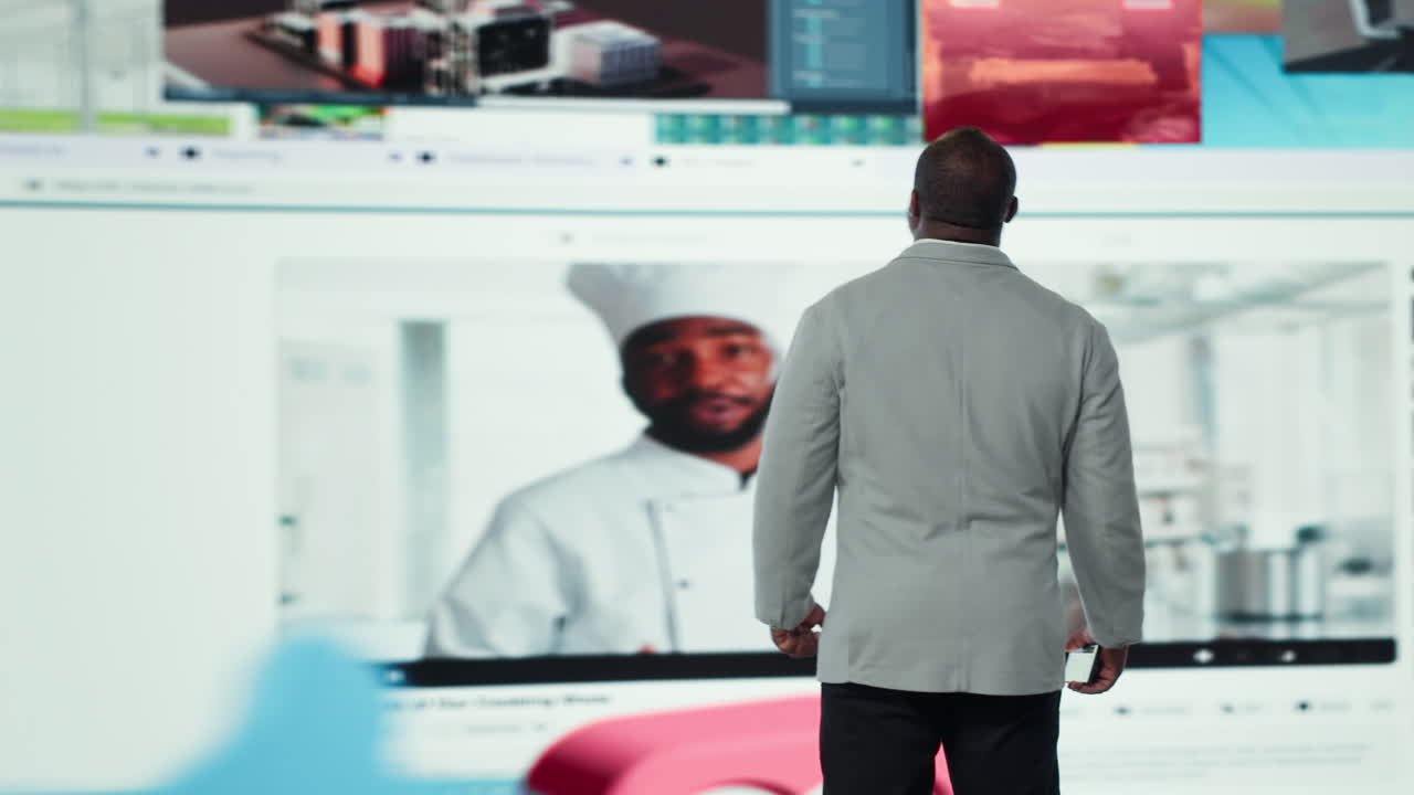 Vertical video Smiling person typing on phone touchscreen, enjoying leisure time