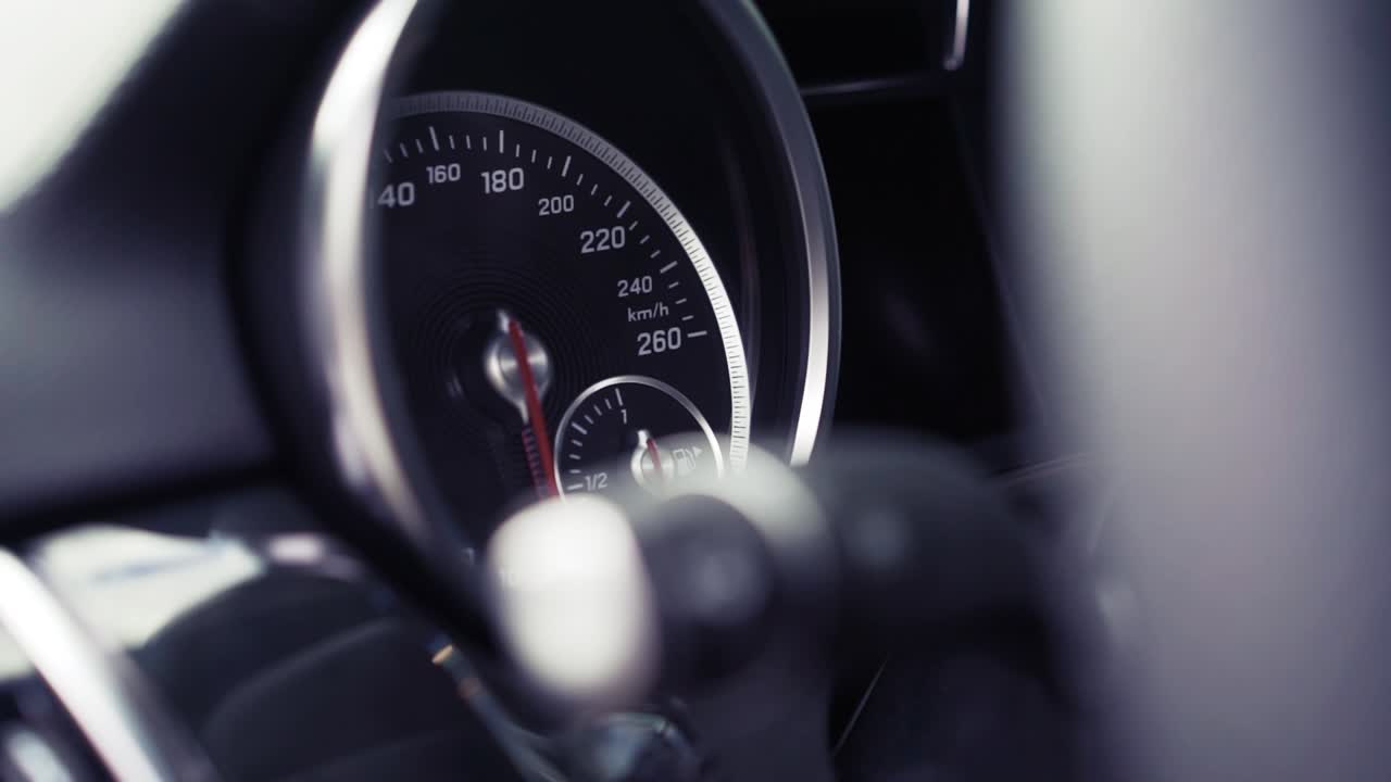 자동차 대시보드의 클로즈업