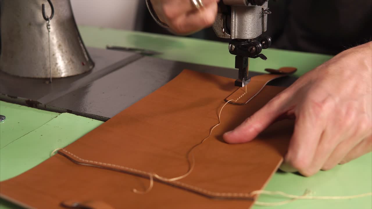 Leather Repair and Sewing Process
