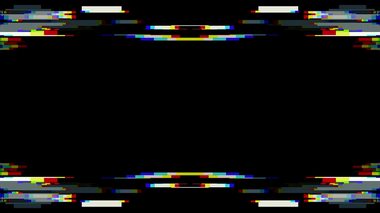 Digital Glitch Effect Frame with Abstract Data Noise