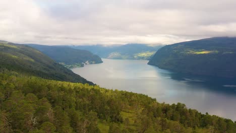 aerial footage beautiful nature norway.