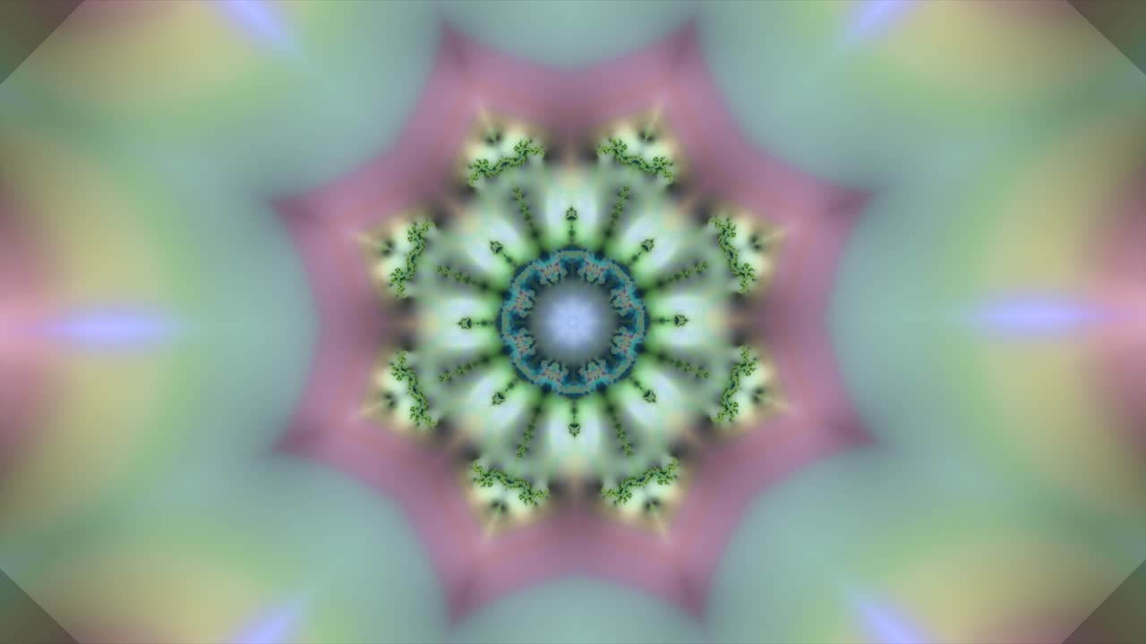 diseño fractal abstracto colorido, efecto de falla animada por computadora