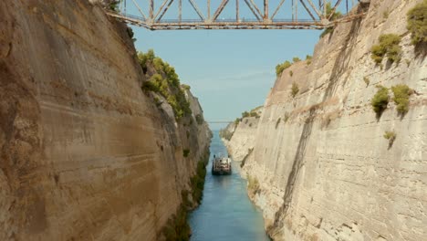 steep walls of corinth canal