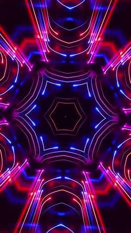 kaleidoscope trails of neon light. looped animation vertical