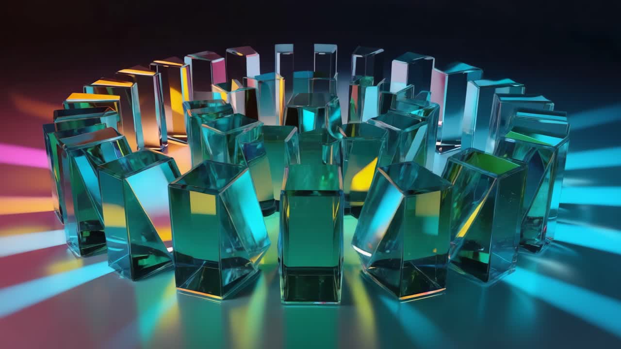 Abstract Glass Cubes