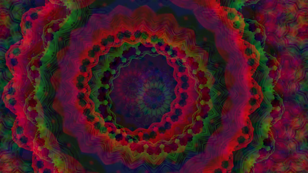 el fondo abstracto de 4k, el bucle de fantasía en movimiento dinámico, el caleidoscopio.