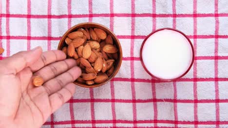 almonds and almond milk