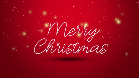 Animated-closeup-Merry-Christmas-text-on-red-background
