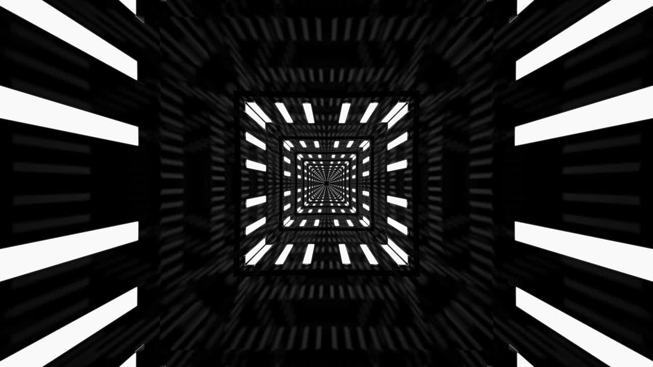 Metallic Looped Abstract Background Corridor