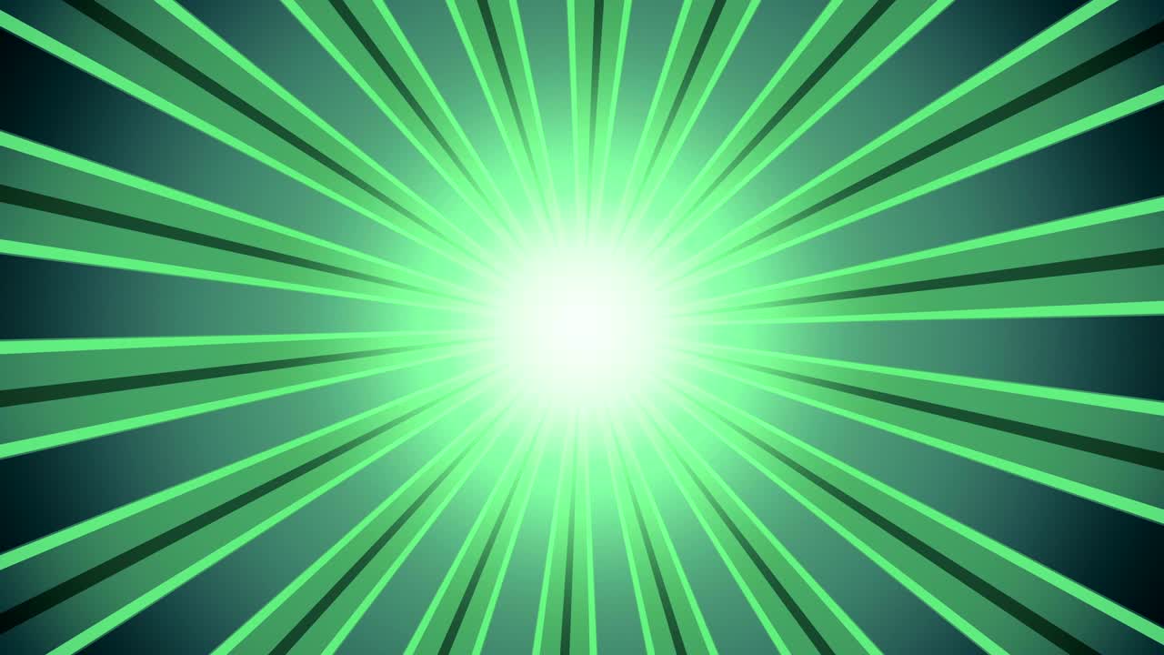 Retro Light Rays Green