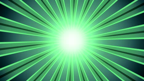 retro light rays green