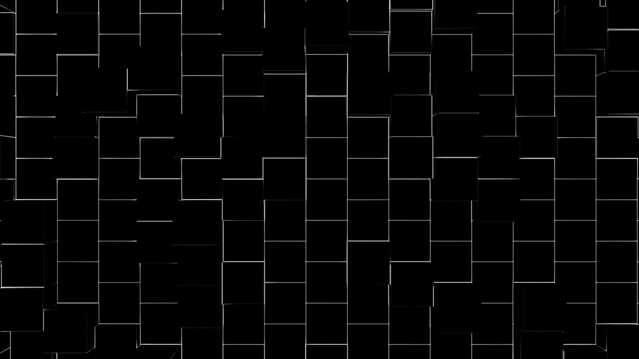 Loop video background with move white cubes