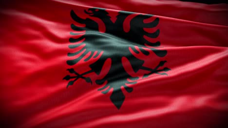 cinematic 4k country flag animation with realistic fabric, lighting, and shadows. perfect for documentaries, news intros, national events, political content, or global brandingflag of albania