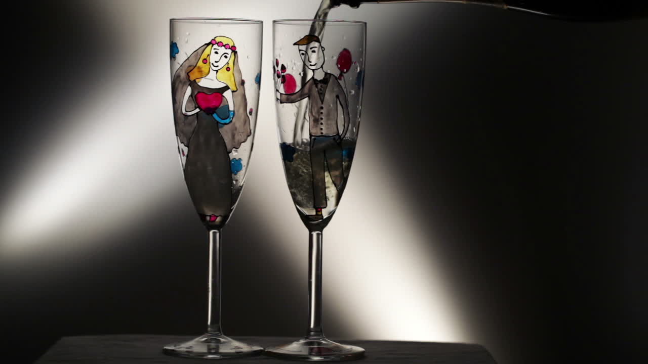 웨딩 페인 글래스 빈티지