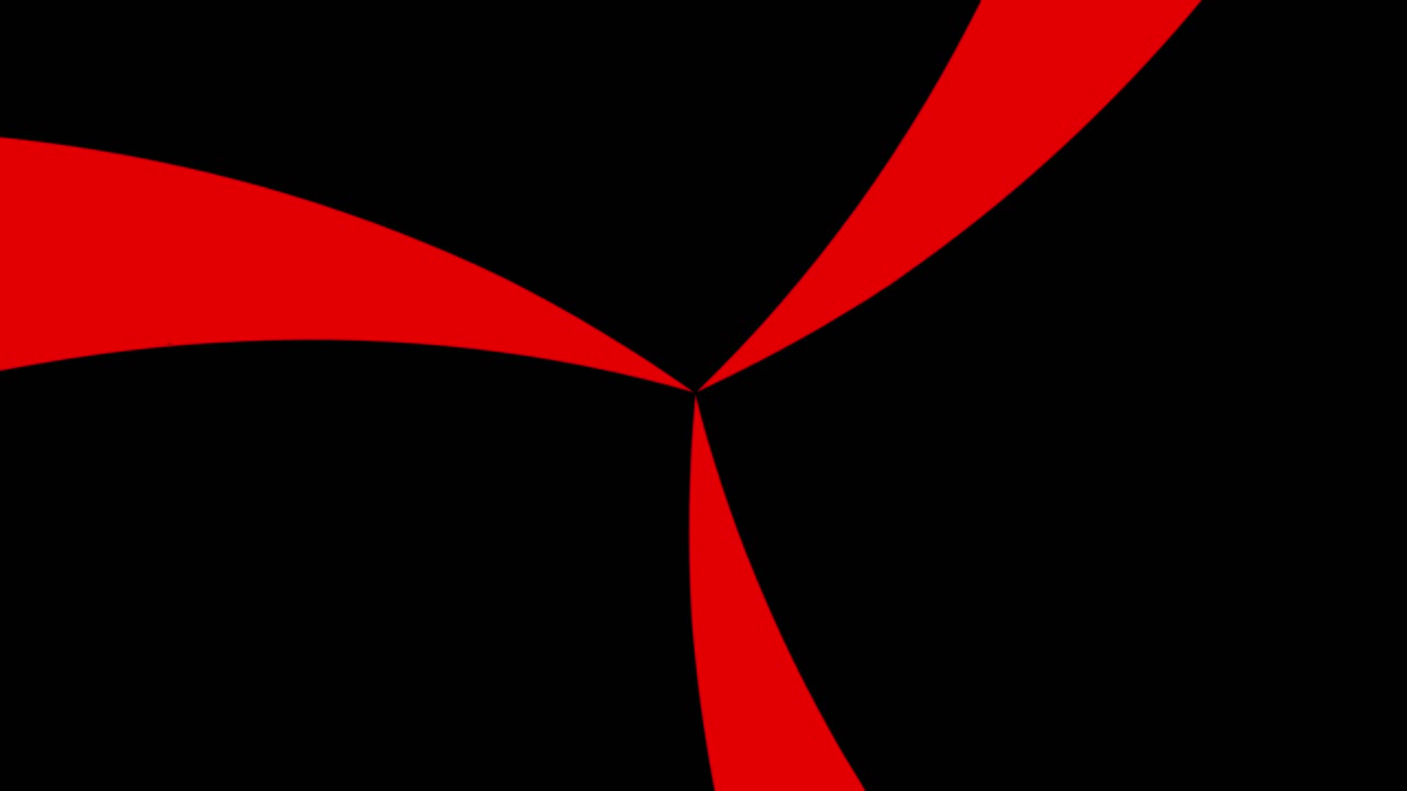 абстрактный анимированный фон вращающихся красных полос, вращающихся в бесшовной петле на черном фоне