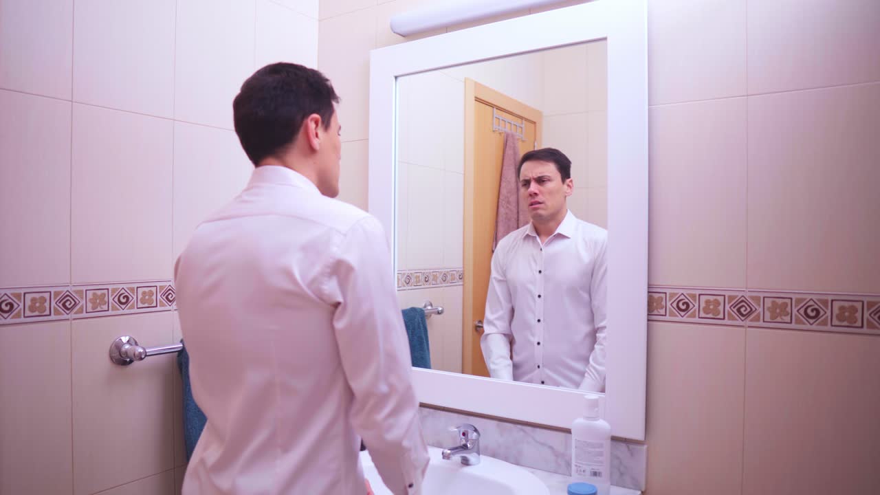 Employee feeling unwell but preparing for work