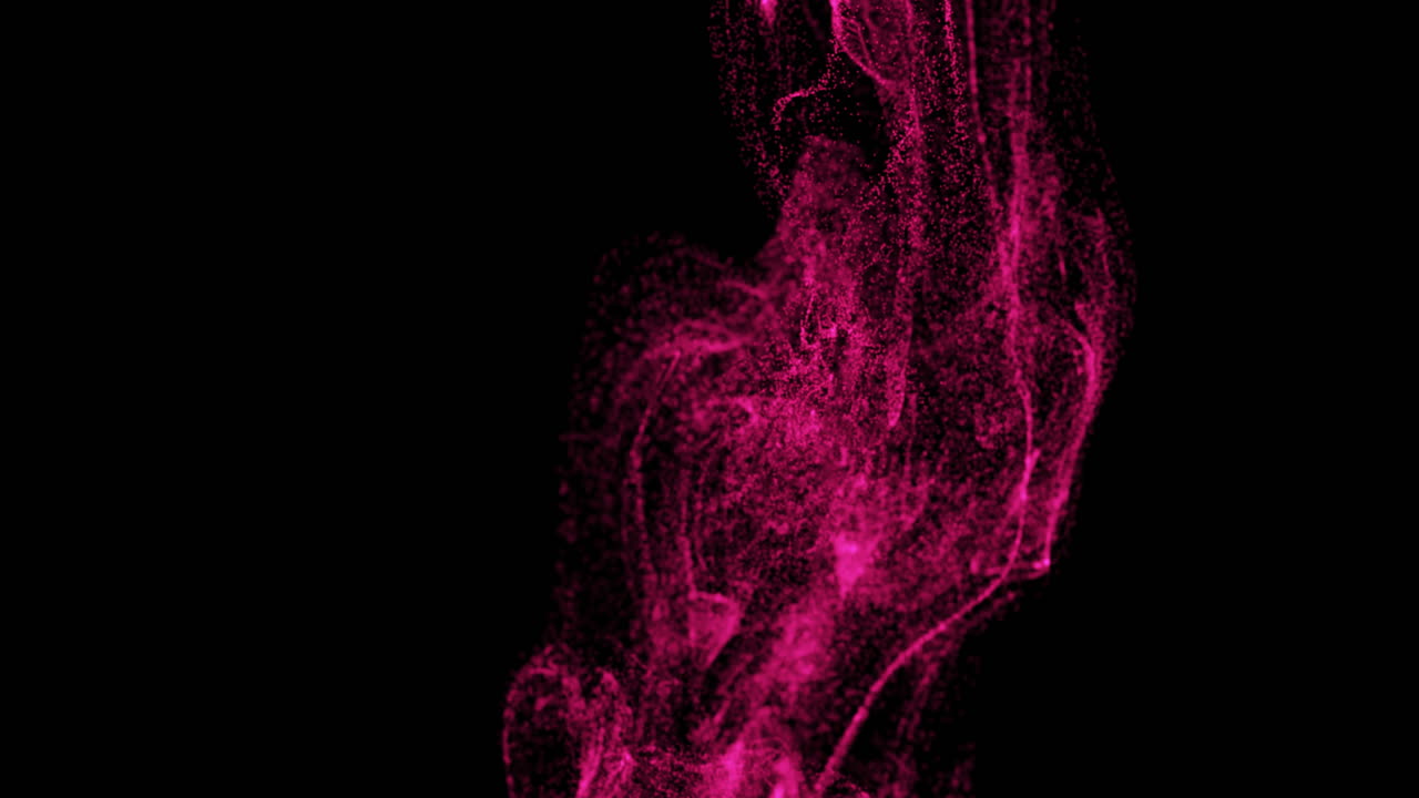 animación de puntos rosados ondulados sobre un fondo negro
