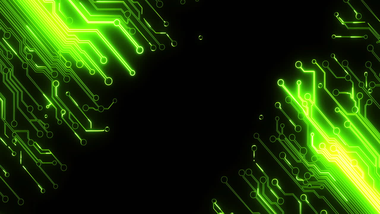 Green Glowing Circuit Board Technology
