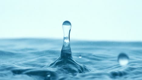 rain water drops falling in super slow motion.