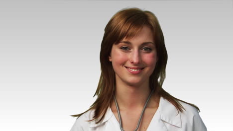 retrato de un médico sonriente en hd