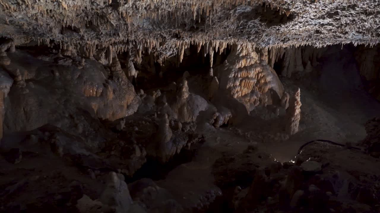 Demanovska Cave Of Liberty In Low Tatras Slovakia With Stalactites Stalagmites And Underground Waterfall Lake Most Visited Cave In Slovakia Natural Limestone Formations Captured In Cinematic 4K