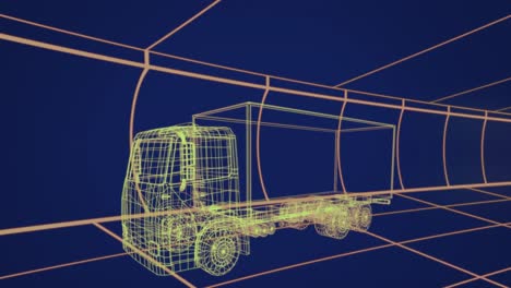 3d technical drawing of car 4k