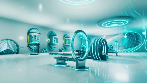 futuristic medical room interior