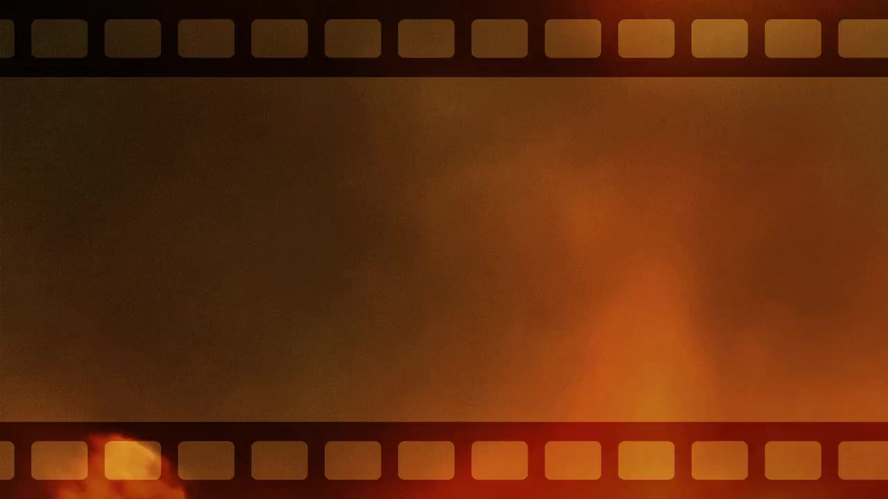 Vintage Filmstrimmel-overlay med gule lyslækager og filmkorn