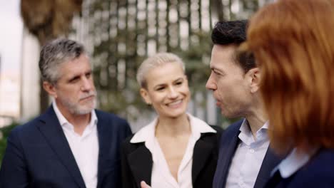 business people in a group