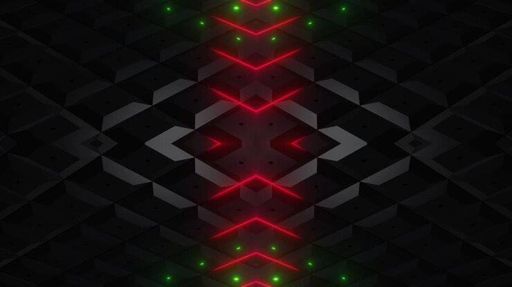 Abstrakt geometrisk neonlysmønster