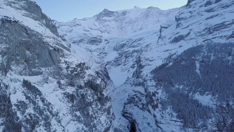 aerial-winter-view-of-the-swiss-alps-montain-range-with-the-Fiescherhorn-in-Grindelwald